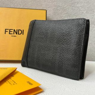 フェンディ(FENDI)の人気✨ フェンディ ズッカ FF 二つ折り財布 PVC レザー ブラック(折り財布)