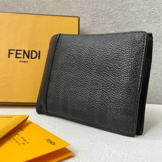 フェンディ(FENDI)の人気✨ フェンディ ズッカ FF 二つ折り財布 PVC レザー ブラック(折り財布)