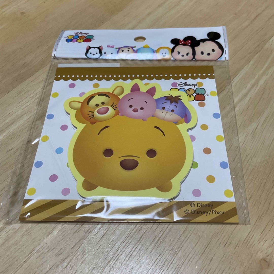 くまのプーさん(クマノプーサン)の付箋 ツムツム 黄色 インテリア/住まい/日用品の文房具(ノート/メモ帳/ふせん)の商品写真