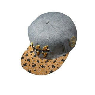 【大人気商品】キャップ 帽子 韓国 グレー ユニセックス ストリート ロック(キャップ)