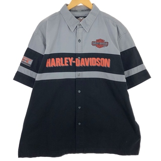 ハーレーダビッドソン(Harley Davidson)の古着 ハーレーダビッドソン Harley-Davidson 半袖 ワークシャツ メンズXL /eaa441853(シャツ)