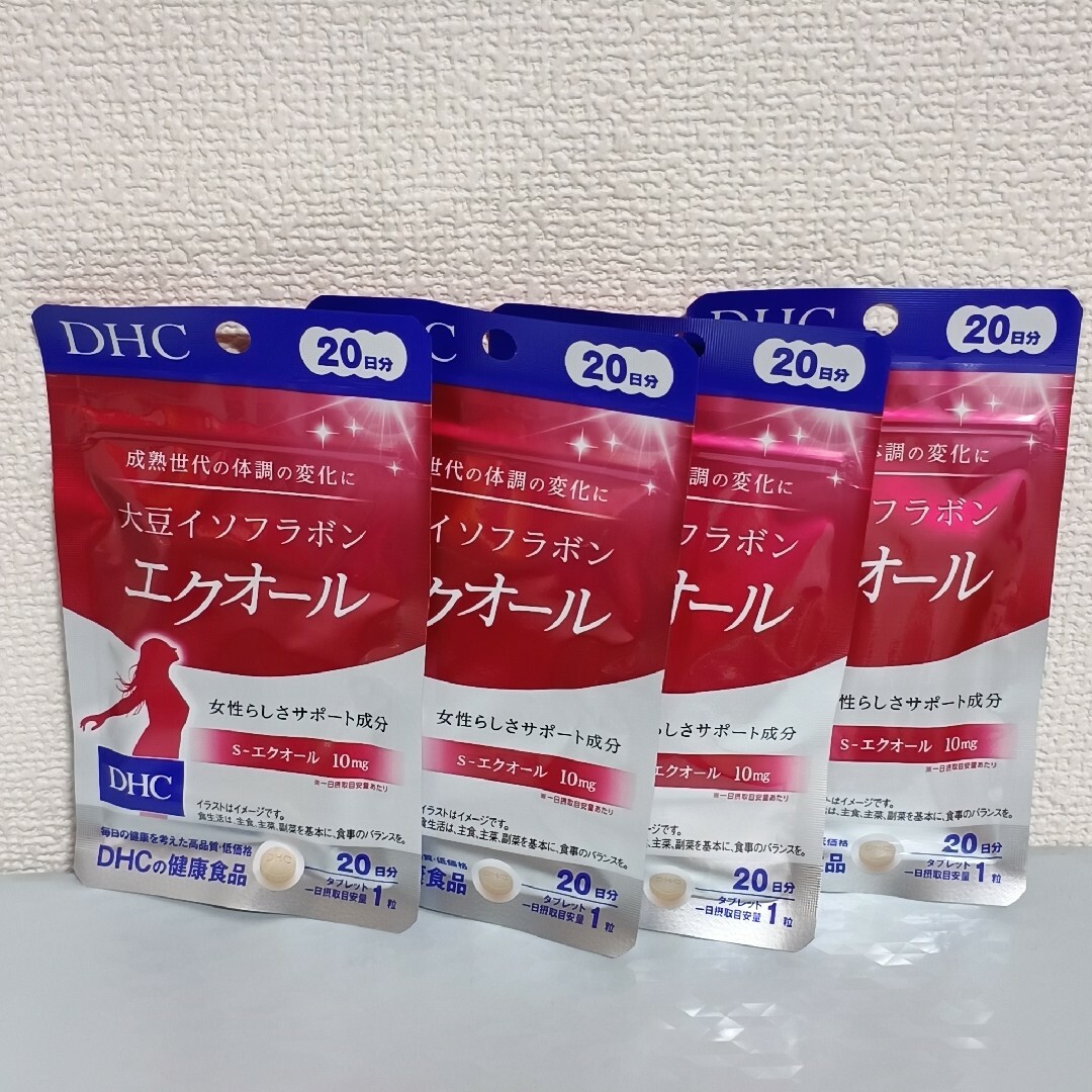 DHC(ディーエイチシー)のDHC 大豆イソフラボン エクオール 20日分×4袋 食品/飲料/酒の健康食品(その他)の商品写真