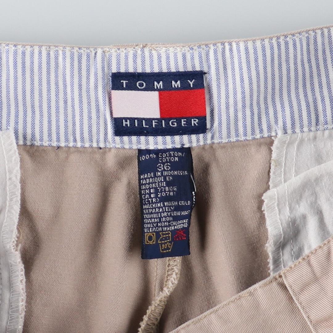 TOMMY HILFIGER(トミーヒルフィガー)の古着 90年代 トミーヒルフィガー TOMMY HILFIGER ツータック チノショーツ ショートパンツ メンズw35 ヴィンテージ /eaa444300 メンズのパンツ(ショートパンツ)の商品写真