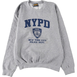 古着 NYPD ニューヨーク市警察 スウェットシャツ トレーナー メンズS  /eaa444381(スウェット)
