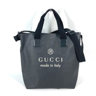 グッチ(Gucci)のグッチ GUCCI ロゴ 231859 2WAY ショルダーバッグ カバン 斜め掛け 縦型 トートバッグ PVC グレー(トートバッグ)