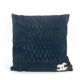 シャネル(CHANEL)のシャネル CHANEL ピロー 枕 インテリア 2022年ノベルティ ファー G22 CC ココマーク 非売品 クッション カシミヤ ブラック 未使用(クッション)