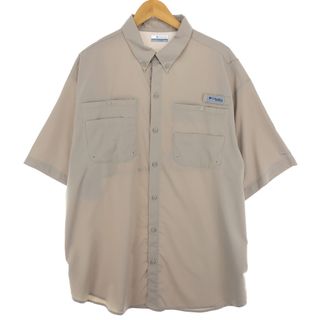 コロンビア(Columbia)の古着 コロンビア Columbia PFG ボタンダウン 半袖 フィッシングシャツ メンズXL /eaa445025(シャツ)