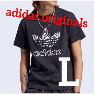 Originals（adidas） - アディダスオリジナルス☆ゼブラ柄ロゴ☆Tシャツ☆レディース　L