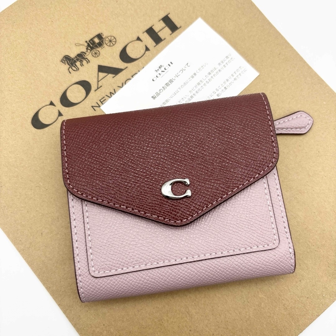 COACH(コーチ)の【COACH☆新品】 ウィン スモール ウォレット カラーブロック！パープル！ レディースのファッション小物(財布)の商品写真