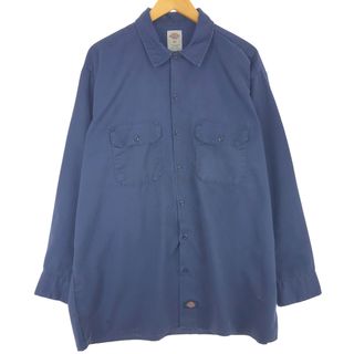 ディッキーズ(Dickies)の古着 ディッキーズ Dickies 長袖 ワークシャツ メンズXL /eaa438803(シャツ)