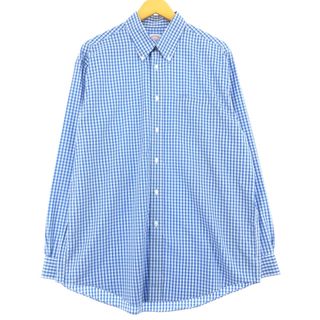 ブルックスブラザース(Brooks Brothers)の古着 ブルックスブラザーズ Brooks Brothers Est.1818 長袖 ボタンダウンチェックシャツ メンズL /eaa445199(シャツ)