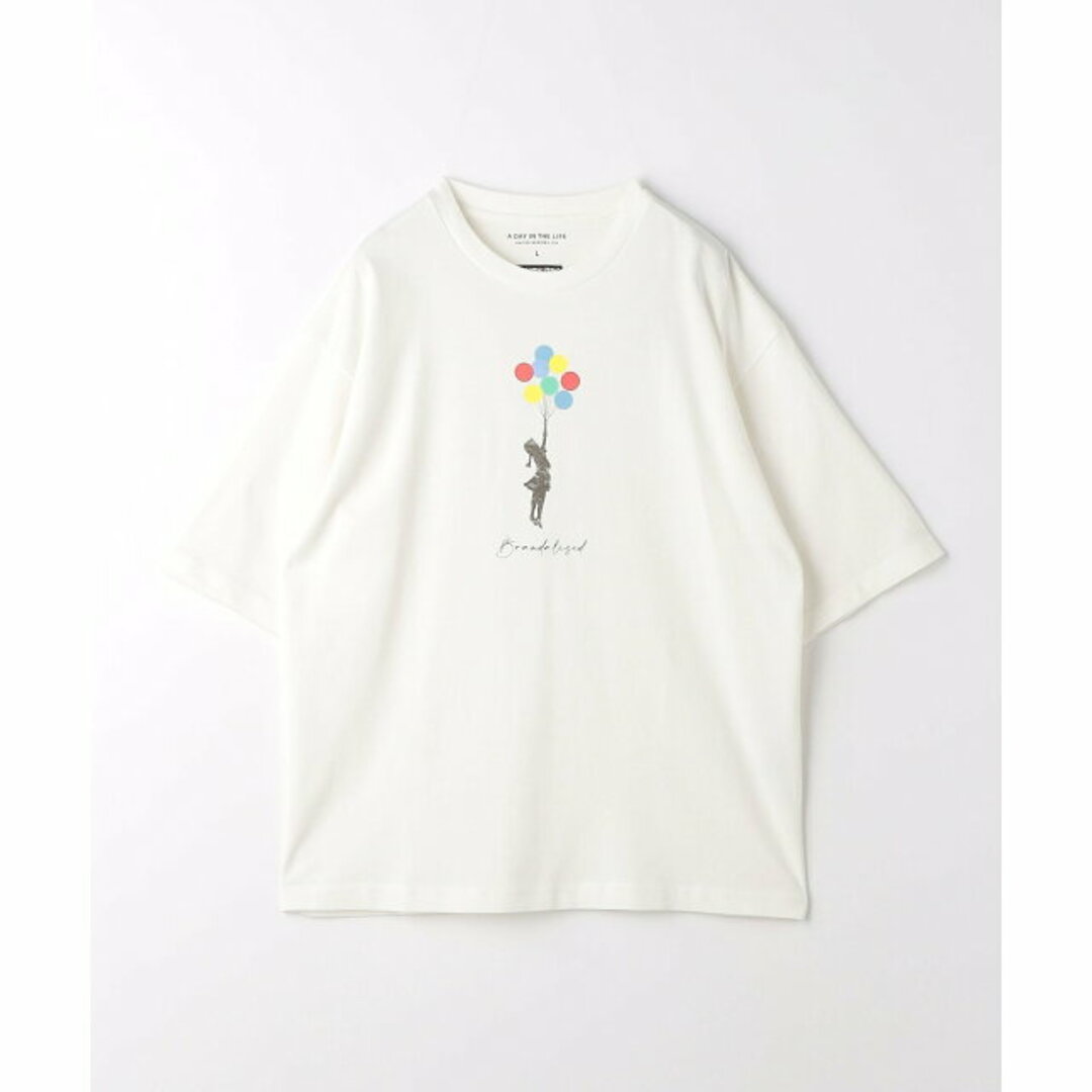 a day in the life(アデイインザライフ)の【WHITE】【M】<BRANDALISED * A DAY IN THE LIFE >バンクシー Tシャツ3 メンズのトップス(Tシャツ/カットソー(半袖/袖なし))の商品写真