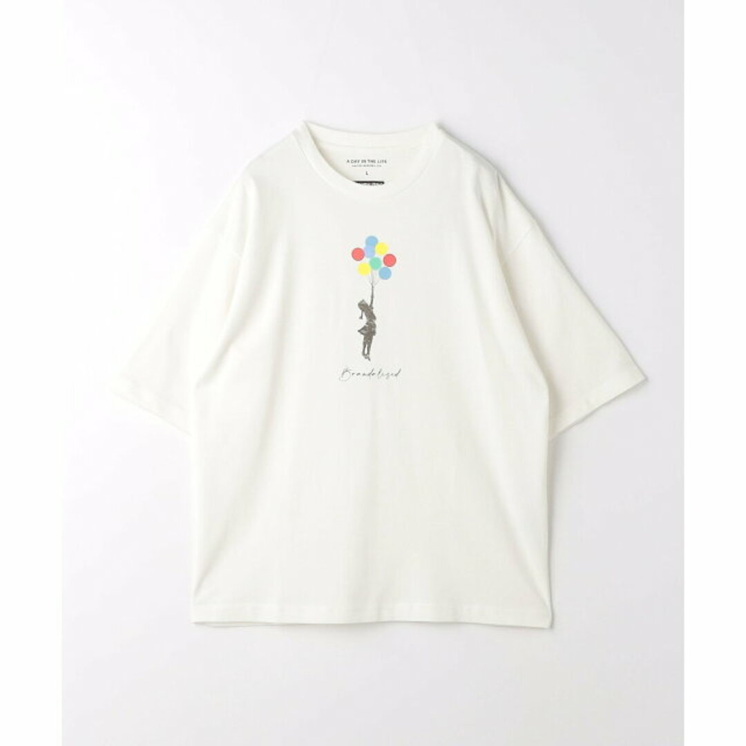 a day in the life(アデイインザライフ)の【WHITE】<BRANDALISED * A DAY IN THE LIFE >バンクシー Tシャツ3 メンズのトップス(Tシャツ/カットソー(半袖/袖なし))の商品写真