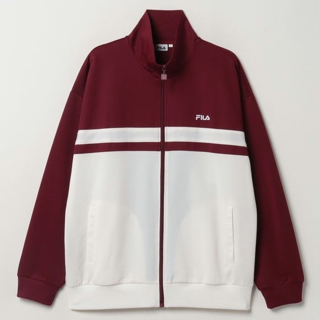 FILA(フィラ)のFILA フィラ スムーズジャージ トラックジャケット ユニセックス ボルドー メンズのトップス(ジャージ)の商品写真