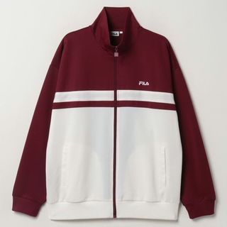 FILA - FILA フィラ スムーズジャージ トラックジャケット ユニセックス ボルドー