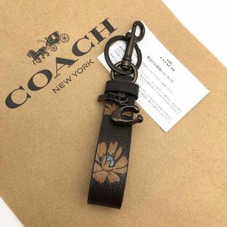 COACH - 【COACH☆新品】 ループ バッグ チャーム・フローラル プリント！花柄！新作