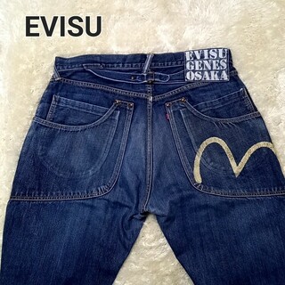 EVISU - 【1点物⭐】エヴィス　EVISU 　ジーンズ 　多ポケット　白カモメ　黒カモメ