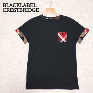 BLACK LABEL CRESTBRIDGE - ブラックレーベルクレストブリッジ　カットソー　刺繍ロゴ　チェック柄　胸ポケット