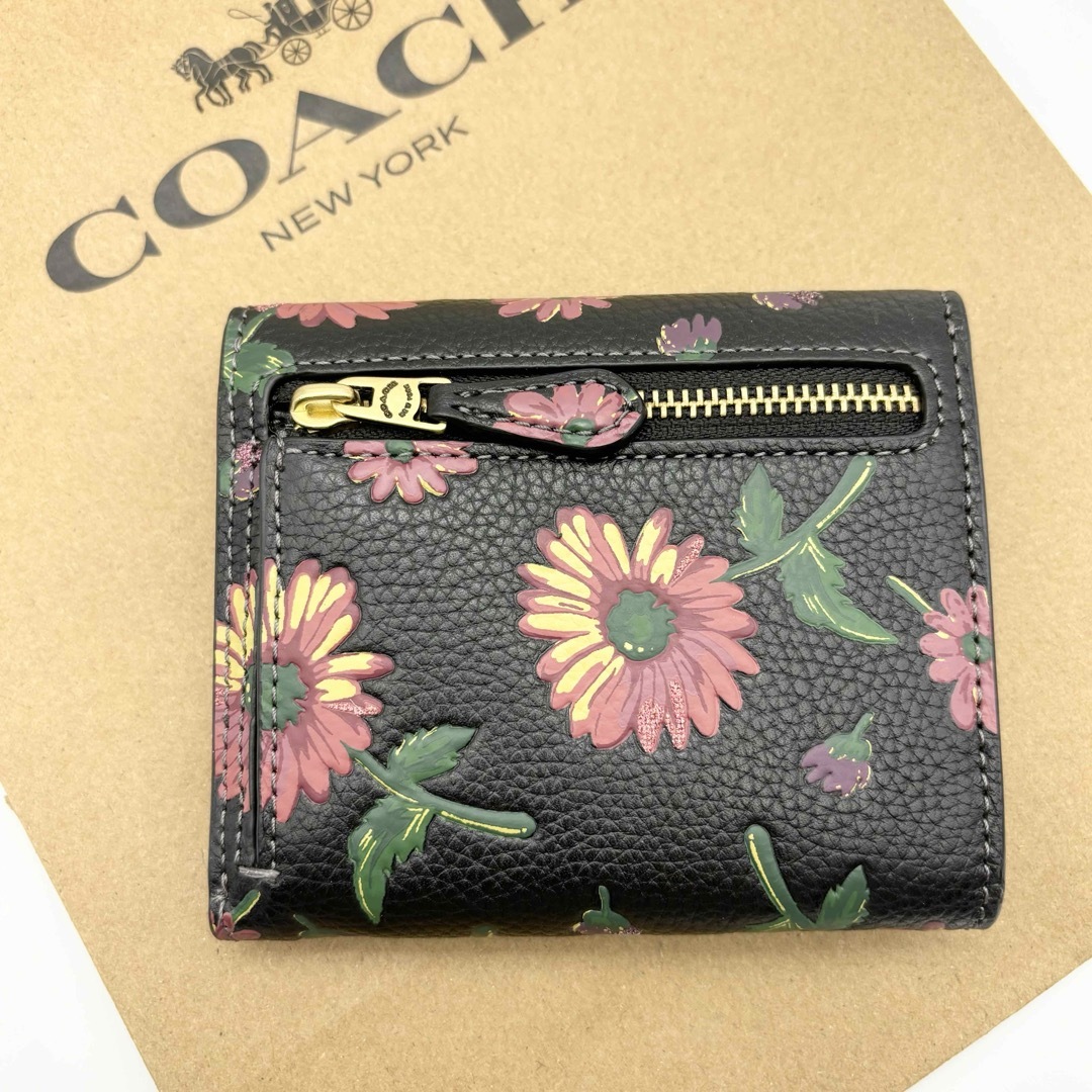 COACH(コーチ)の【COACH☆新品】ウィン スモール ウォレット・フローラル プリント！ブラック レディースのファッション小物(財布)の商品写真