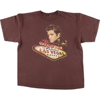 古着 ELVIS PRESLEY エルヴィス プレスリー バンドTシャツ バンT メンズXL /eaa445214(Tシャツ/カットソー(半袖/袖なし))