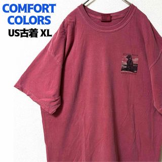 US古着 COMFORT COLORS 半袖プリントTシャツ アニマル XL 