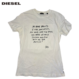 ディーゼル(DIESEL)の【最終値下げ】 DIESEL ディーゼル メンズ 古着 白 Tシャツ 少し汚れ有(Tシャツ/カットソー(半袖/袖なし))