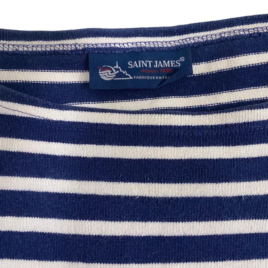 SAINT JAMES(セントジェームス)のSAINT JAMESセントジェームス　長袖カットソー　ネイビー　メンズL メンズのトップス(Tシャツ/カットソー(七分/長袖))の商品写真