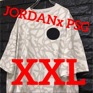 ナイキ(NIKE)のナイキ☆ジョーダン☆PSG☆コラボ☆セメント柄☆総柄Tシャツ XXL(Tシャツ/カットソー(半袖/袖なし))