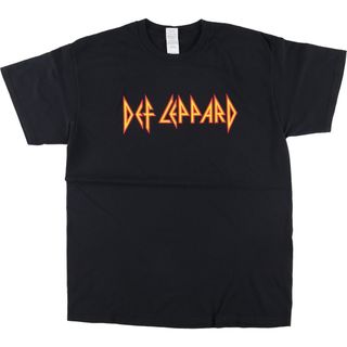 古着 ギルダン GILDAN DEF LEPPARD デフレパード バンドTシャツ バンT メンズL /eaa441963(Tシャツ/カットソー(半袖/袖なし))