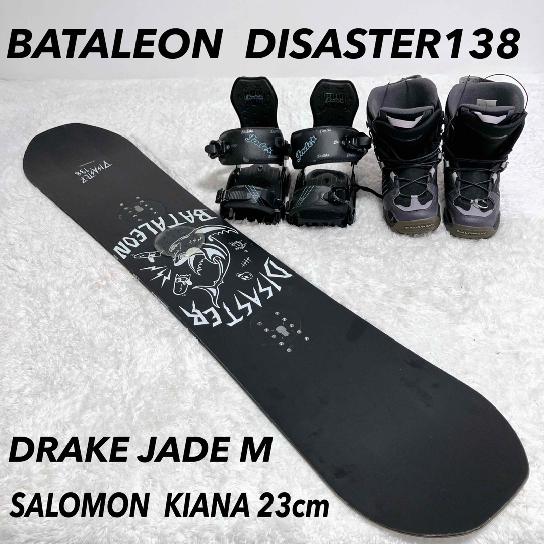 【3点SET】BATALEON DISASTER138 ビンディング、ブーツ付 スポーツ/アウトドアのスノーボード(ボード)の商品写真