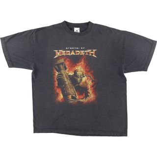 古着 00年代 ALSTYLE APPAREL MEGADETH メガデス バンドTシャツ バンT メンズXL /eaa445066(Tシャツ/カットソー(半袖/袖なし))