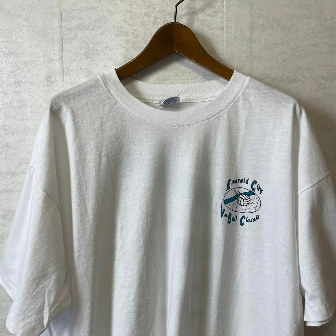 ビンテージＴシャツ　シングルステッチ　サイズＸＬ　メイドインUSA　白ホワイト メンズのトップス(Tシャツ/カットソー(半袖/袖なし))の商品写真