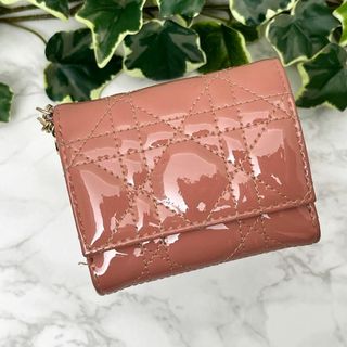 ディオール(Dior)のレディ ディオール ロータスウォレット(日本限定) 財布 ピンク 現行販売品(財布)