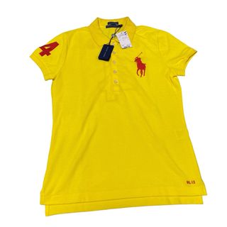 ポロラルフローレン(POLO RALPH LAUREN)の【新品タグ】ポロラルフローレン　ポロシャツ　レディースL イエロー　ビッグポニー(ポロシャツ)