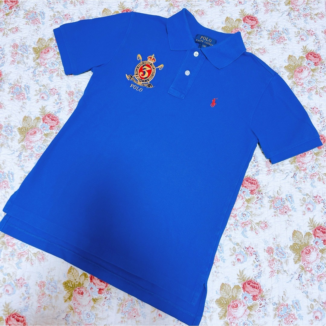 POLO RALPH LAUREN(ポロラルフローレン)のPOLO ラルフローレン　ポロシャツ　キッズ　男の子　ブルー　青　140  キッズ/ベビー/マタニティのキッズ服男の子用(90cm~)(Tシャツ/カットソー)の商品写真