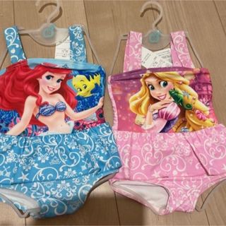 ディズニー(Disney)のアリエル　ラプンツェル　2着の水着セット　可愛い　ベビー水着　キッズ水着　新品(水着)