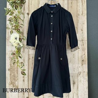 BURBERRY BLUE LABEL - 美品 バーバリーブルーレーベル シャツワンピース ノバチェック ネイビー 36