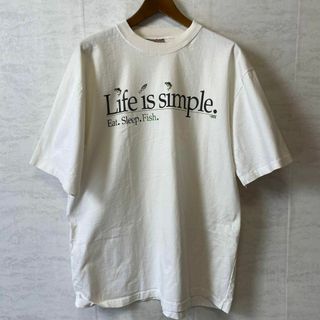 メイドインカナダ　シングルステッチ　フィッシング　ルアー　魚柄　メンズ　古着(Tシャツ/カットソー(半袖/袖なし))