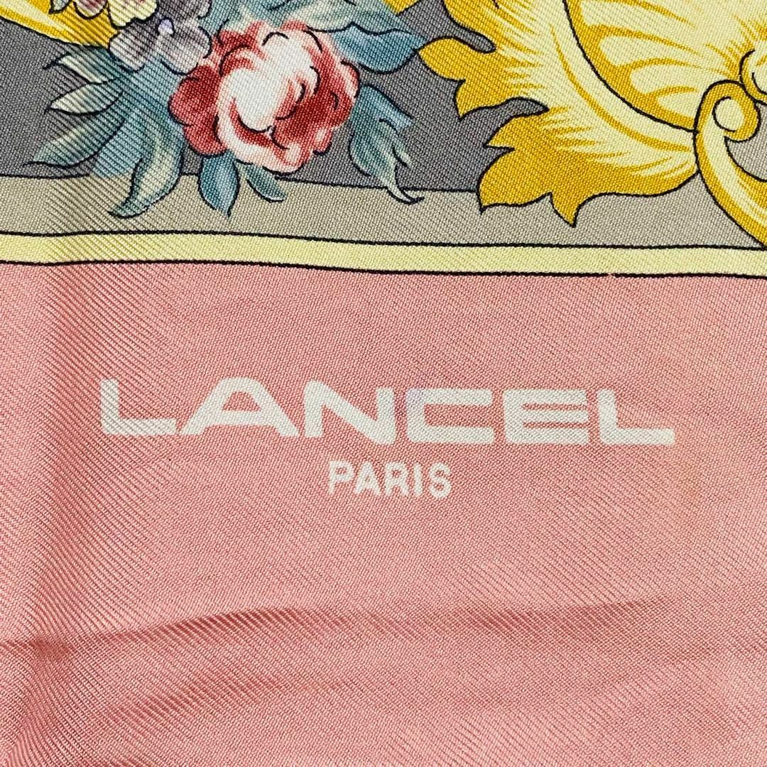 LANCEL(ランセル)の★LANCEL★ スカーフ 大判 花 楽器 ピンク レディースのファッション小物(バンダナ/スカーフ)の商品写真