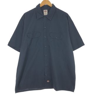 ディッキーズ(Dickies)の古着 ディッキーズ Dickies 半袖 ワークシャツ メンズXL /eaa441836(シャツ)