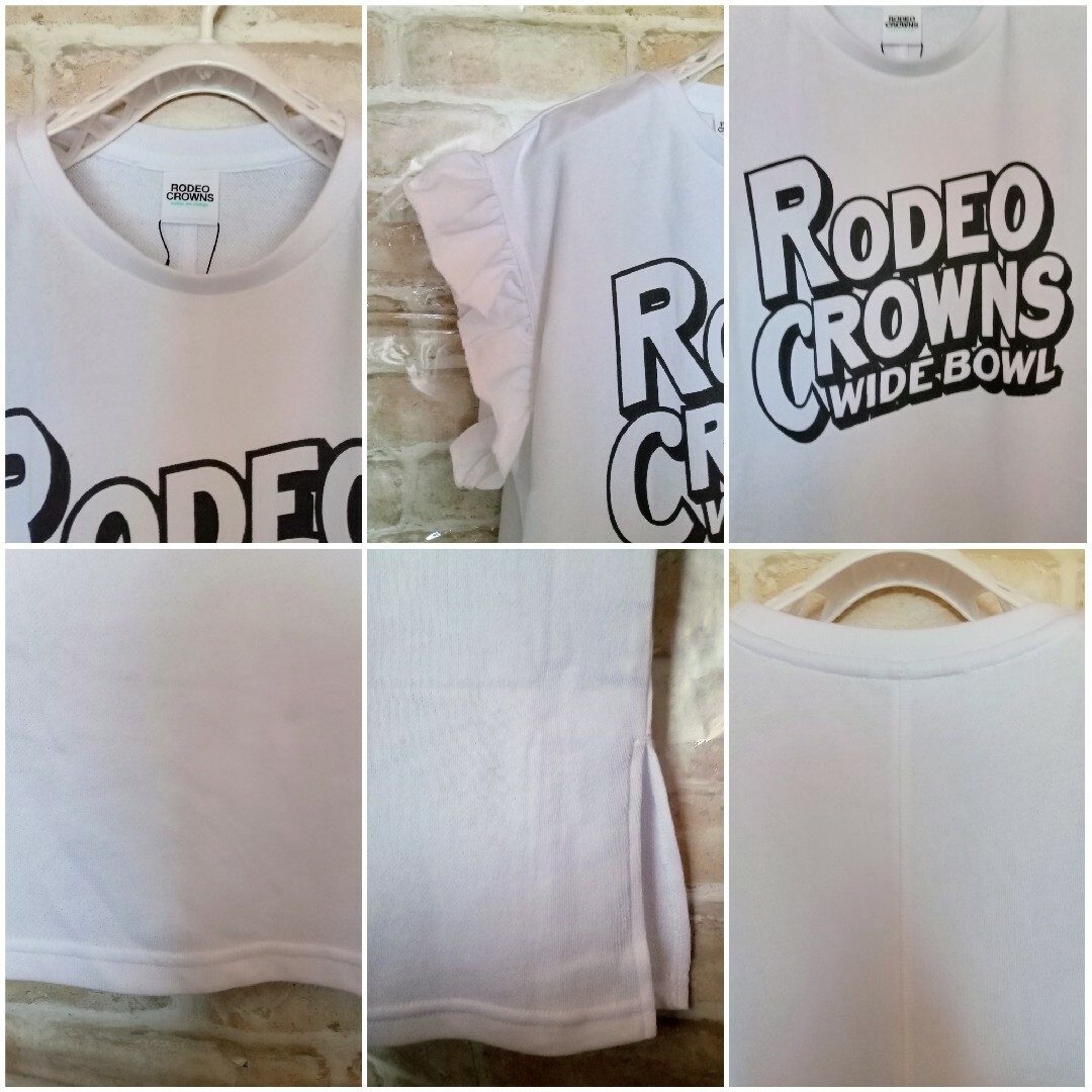 RODEO CROWNS WIDE BOWL(ロデオクラウンズワイドボウル)のWHTフリルプリントOP♡RODEO CROWNS ロデオクラウンズ タグ付き レディースのワンピース(ロングワンピース/マキシワンピース)の商品写真