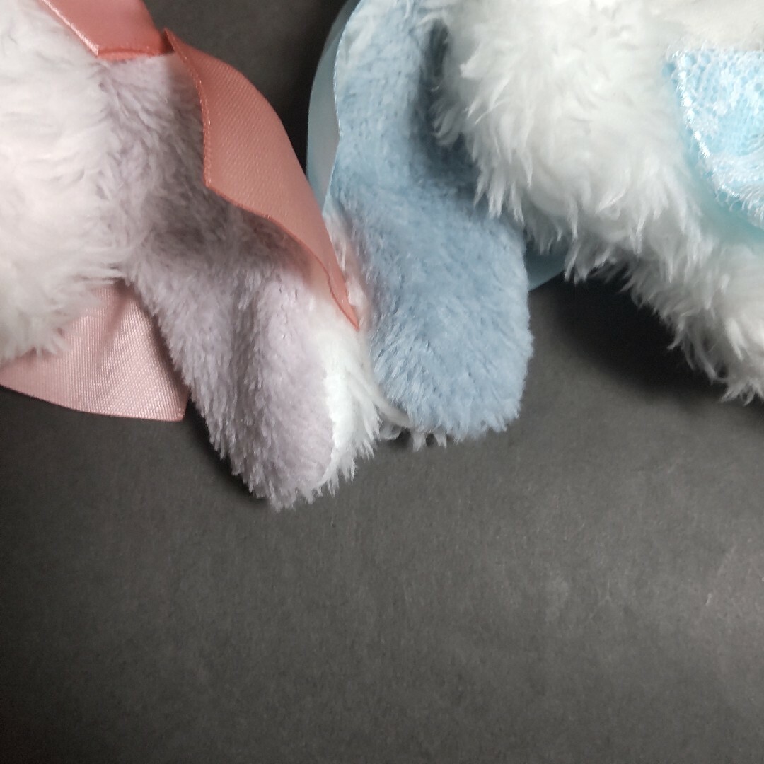 たれみみうさぎ　ぬい服　セット　ピンク　水色 エンタメ/ホビーのおもちゃ/ぬいぐるみ(キャラクターグッズ)の商品写真