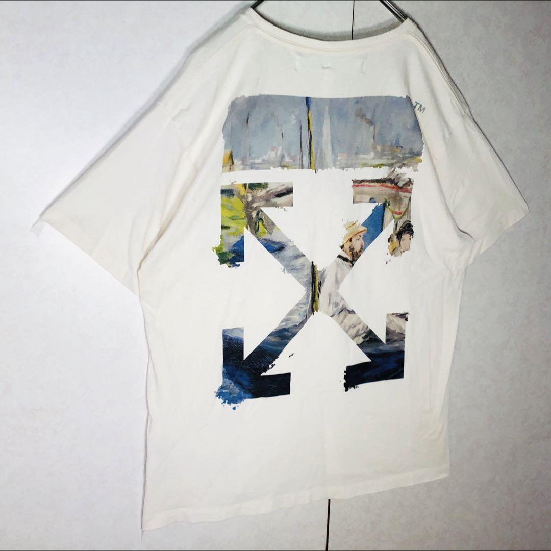 OFF-WHITE(オフホワイト)の【キムタク着用モデル】オフホワイト 入手困難 クロスアロー 半袖Tシャツ M メンズのトップス(Tシャツ/カットソー(半袖/袖なし))の商品写真