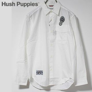 ハッシュパピー(Hush Puppies)の新品 ハッシュパピー ワッペンアクセント ロゴタグ ミリタリーシャツ LL 白(シャツ)