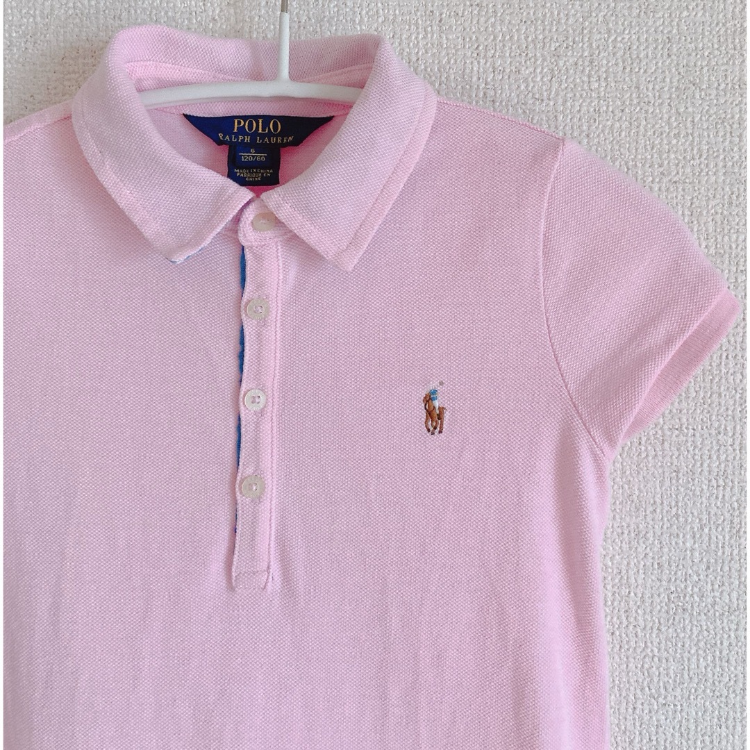 Ralph Lauren(ラルフローレン)のラルフローレン 半袖 ワンピース ポロ 120 女の子 キッズ/ベビー/マタニティのキッズ服女の子用(90cm~)(ワンピース)の商品写真