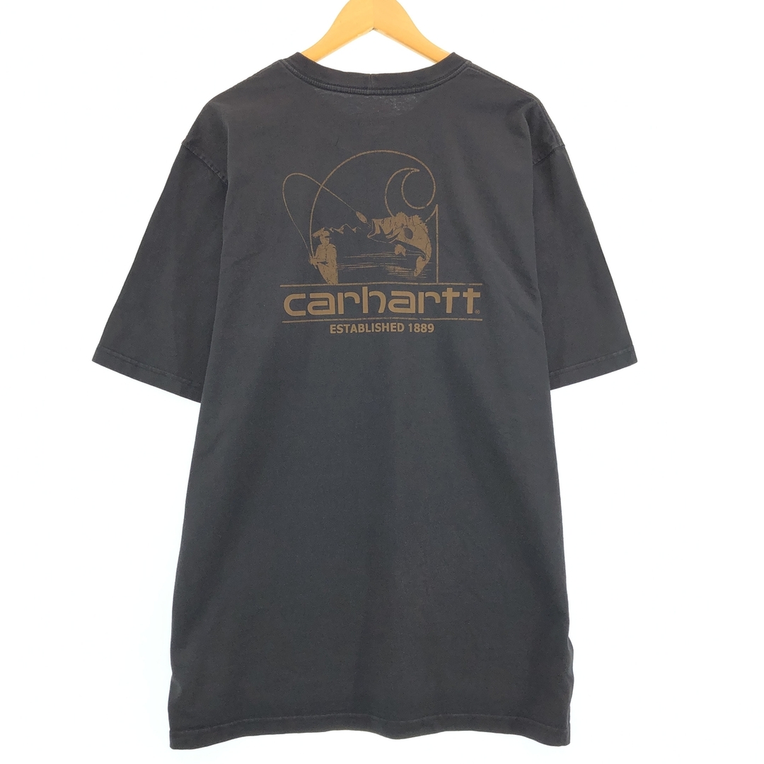 carhartt(カーハート)の古着 カーハート Carhartt ORIGINAL FIT バックプリント 半袖 ワンポイントロゴポケットTシャツ メンズXL /eaa432320 メンズのトップス(Tシャツ/カットソー(半袖/袖なし))の商品写真