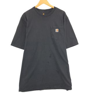 カーハート(carhartt)の古着 カーハート Carhartt ORIGINAL FIT バックプリント 半袖 ワンポイントロゴポケットTシャツ メンズXL /eaa432320(Tシャツ/カットソー(半袖/袖なし))