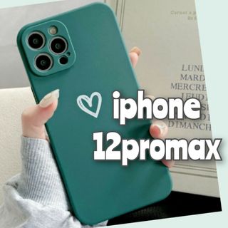 iPhone12promax iPhoneケース グリーン おしゃれ かわいい(iPhoneケース)