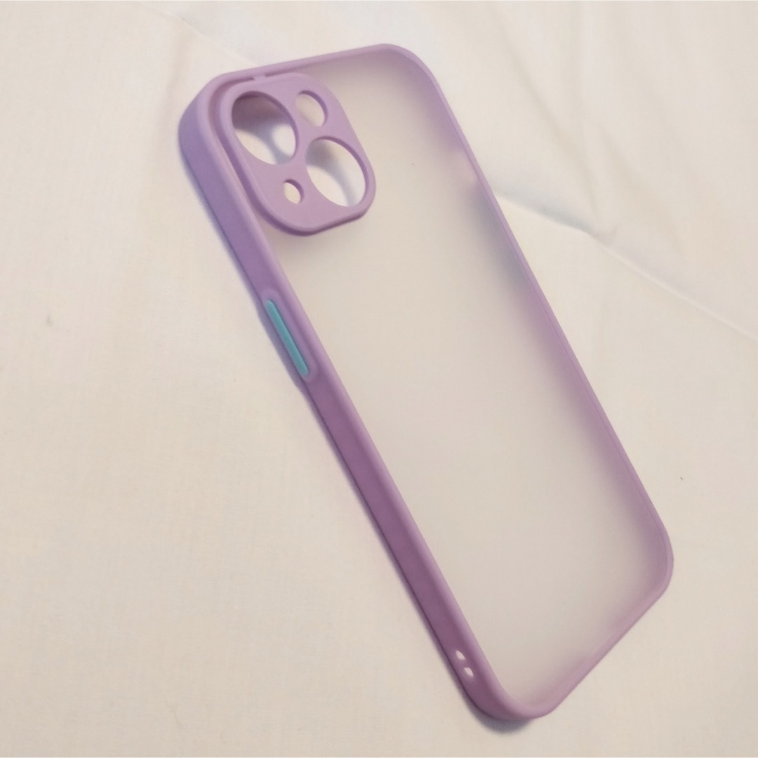 iPhone case マットクリア パープル おしゃれ 韓国 可愛い TPU  スマホ/家電/カメラのスマホアクセサリー(iPhoneケース)の商品写真