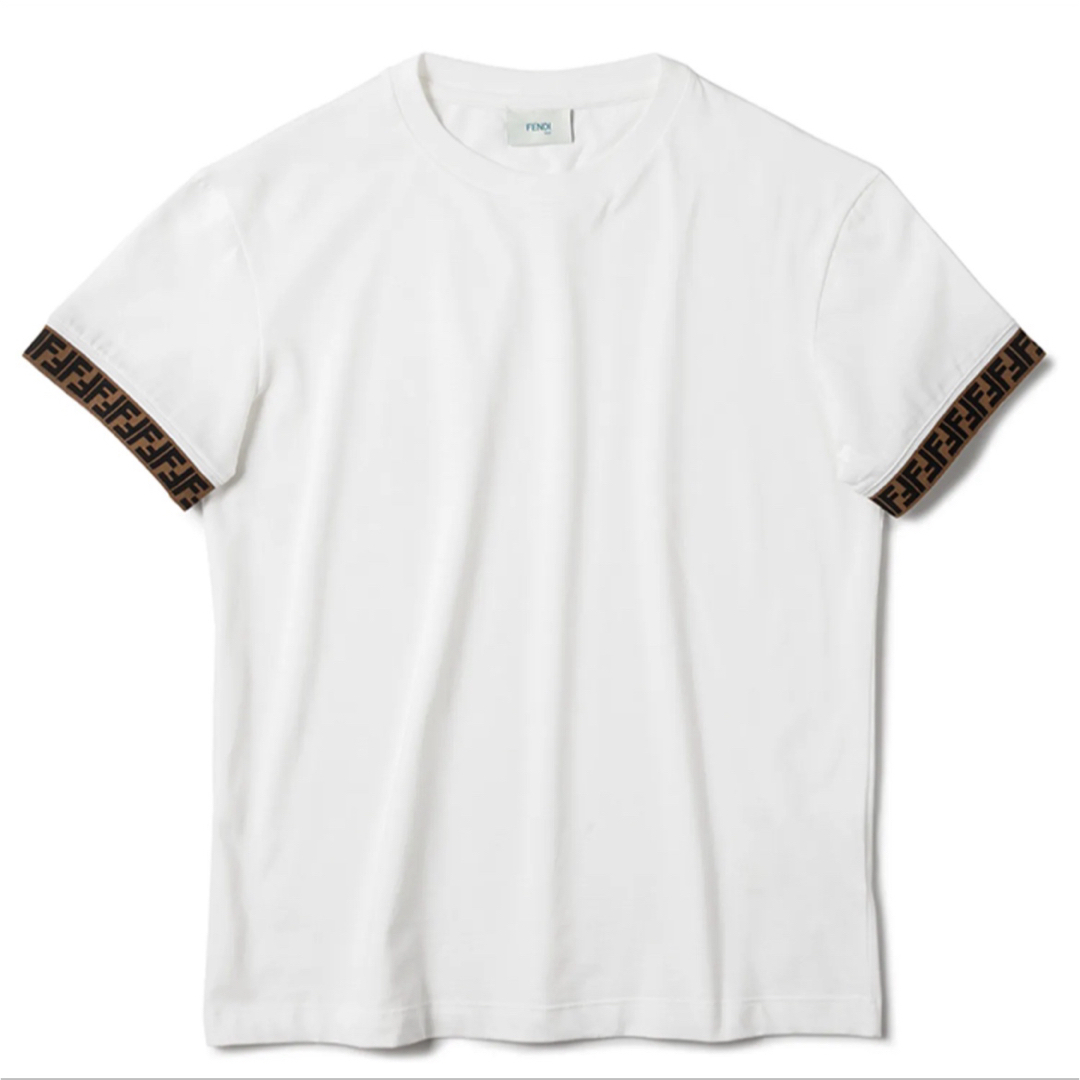 FENDI(フェンディ)の正規品！FENDI FFトリムＴシャツ大人OK定価59,400円 レディースのトップス(Tシャツ(半袖/袖なし))の商品写真